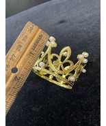 Metal Golden Pearl Small Tiara Cake Decorations - £6.62 GBP