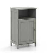Bathroom Freestanding  Adjustable Shelf Floor Storage Cabinet-Gray - Col... - £96.86 GBP
