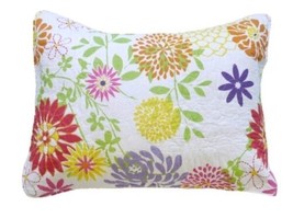 C and F ~ 20&quot; x 26&quot; Standard Sham ~ LILLY ~ Floral Pattern ~ Quilted Pil... - $28.05