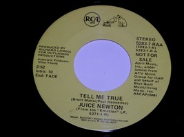 Juice Newton Tell Me True 45 Rpm Record Vinyl RCA Label Promo - £9.38 GBP