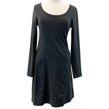 PrAna Womens M Dress Heathered Gray Ponte Knit Long Sleeve Dress Stretchy - £26.97 GBP