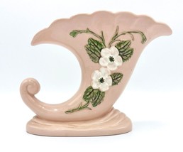 Vintage 1946 Hull Art Pottery USA, R-13 Pink Rosella Vase Cornucopia-shaped Vase - £26.64 GBP