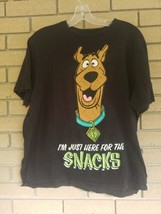 Scooby Doo - I&#39;m Just Here for Snacks !! Black T-Shirt Size: Large - £11.55 GBP