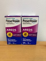 Lot of 2 Bausch+Lomb PreserVision AREDS Eye+Mineral Suplement 120 Softgel 10/24+ - £13.34 GBP