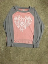 Women&#39;s No Boundaries Sweatshirt--Pink/Gray--Size M - £6.40 GBP