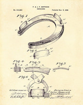 Decoration POSTER print.Invention Patent.Horse Shoe.Home Room interior art.6734 - $17.82+