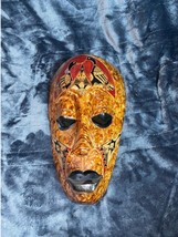 Vintage Wooden Face Mask Africa Hand Painted Detailed - £31.10 GBP