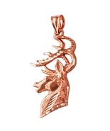Gold Deer Buck Head DC Pendant 10K 14K Yellow White Rose Gold - $449.99 - $689.99