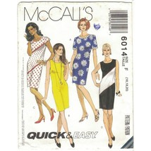 McCall&#39;s 6014 Easy Jewel Neck Sheath Dress Pattern Misses Size 16 18 20 Uncut - £11.55 GBP