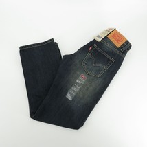 Levi&#39;s 514 Straight Leg Boys Blue Jeans Adjustable Waist 10R New $40 - $18.05