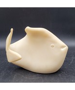 Vintage Italian Creme Alabaster by Triune Houston Fish Figurine Statue RARE - $51.54 CAD