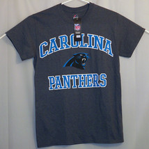 Majestic Carolina Panthers T-Shirt Men&#39;s Small S Gray Blue New With Tags NWT - £11.67 GBP