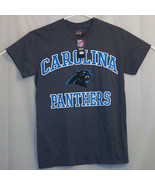 Majestic Carolina Panthers T-Shirt Men&#39;s Small S Gray Blue New With Tags... - £11.60 GBP