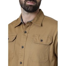 Wrangler Men&#39;s Comfort Stretch Short Sleeve Woven Shirt Dull Gold Size 2XL - £18.55 GBP