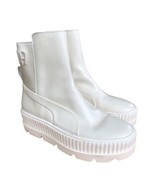 DISCONTINUED Puma x Fenty White Leather Chelsea Womens 8.5 Platform Ankl... - £45.16 GBP