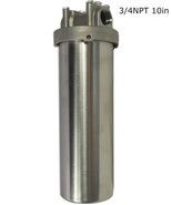 1 PC 304 Stainless Steel Heavy-duty Filter Housing for 10&quot;L Cartridges 3... - $110.84 CAD