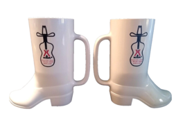 2 Beer Mugs KOA Resort Plastic Boot Shaped Nashville Tennessee Guitar Ha... - £21.08 GBP