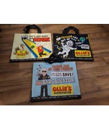 Ollies Store Reusable Tote Bag 3pc Good Stuff Cheap Double Sided Images ... - $16.70