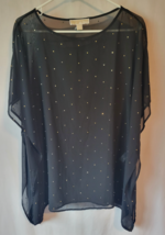 Michael Kors S M Top Sheer Gold Studded Cover Up Flowly - $29.99