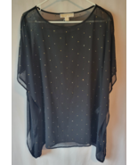 Michael Kors S M Top Sheer Gold Studded Cover Up Flowly - €26,01 EUR