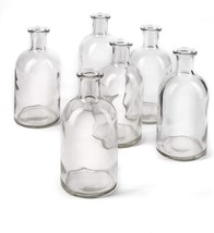 Living Bud Vases, Apothecary Jars, Decorative Glass Bottles,, Set Of 6). - £35.99 GBP