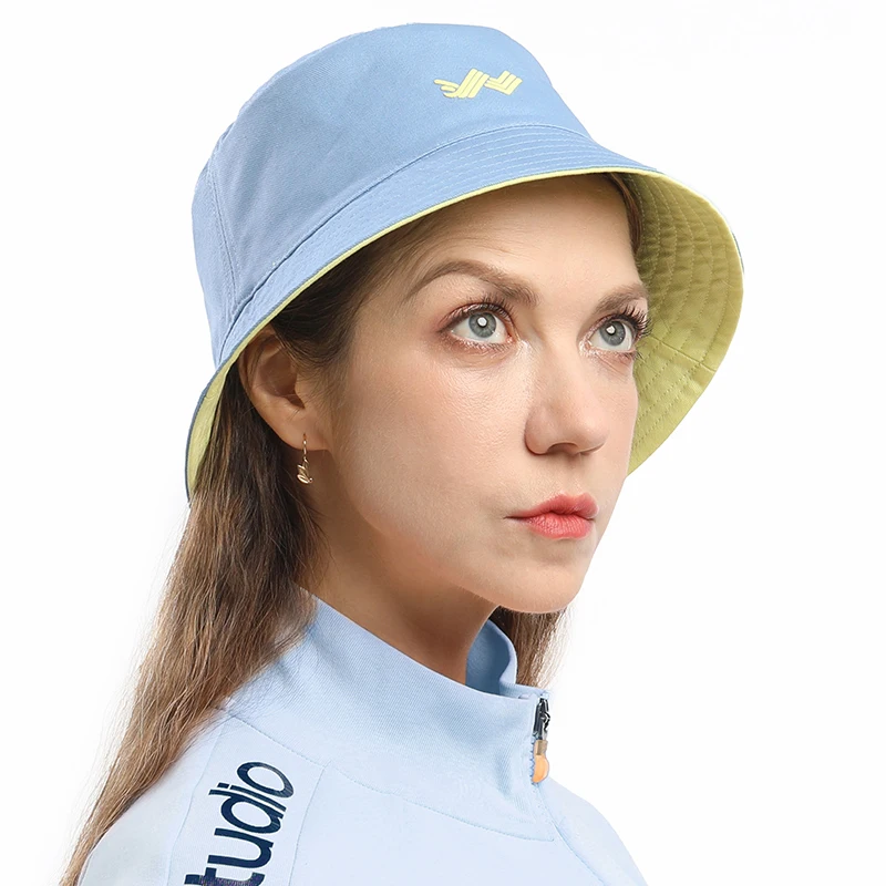 100% Cotton Bucket Hat Double-Sided Wear Unisex Outdoor Beach Vacation - £9.83 GBP