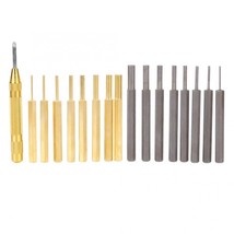 18pcs Professional Carbon Steel Brass Punch Tool Kit Set Leather Craft Hand - £40.70 GBP