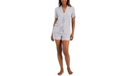 Alfani Women&#39;s Notch Collar Pajama Shirt Large SW230159 - £9.35 GBP