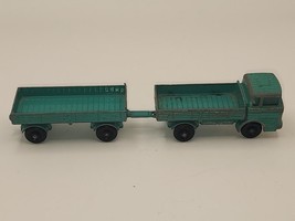 Vintage Matchbox Lesney Mercedes Truck Trailer Series 1 &amp; 2 Green No Top... - $15.67