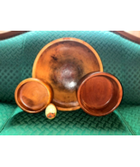 Decorative Wooden Bowls / Egg - Set of 3 Sizes - 6", 7.5" &amp; 12.5" - $10.98