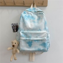 New Tie-dye Canvas Women Backpack Female Lovely Travel Bag Teenage Girls High Qu - £37.22 GBP