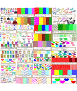 Mix Digital Kit Sets 2-Digtial Paper-Egg-Christmas-Art Clip-Garfield-Hea... - $93.41 MXN
