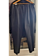 Haggar Classic Fit Pants Men&#39;s 38x32 Black Premium No Iron Khaki Stretch - $276.26 MXN
