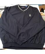 PGA Tour Mens Pullover Long Sleeve Navy light weight jacket pockets size... - $43.60 CAD