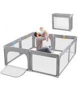Dripex Foldable Baby +Toddler  Large Foldable Playpen   71&quot;x71&quot; Light Grey - £110.28 GBP