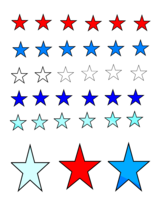 Red white Blue Stars-Digital ClipArt-Gigt Tag-Gift Card-Background-Jewelry - $1.25