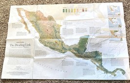 National Geographic Poster Map Two Sided Mexico &amp; Central America Dividing Link - £7.15 GBP