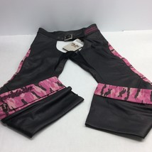 Harley Davidson Leather Pink Camouflage Chaps S NWT Lined Adjustable Lined - £175.16 GBP