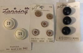 Le Chic And Lansing Buttons Lot Of 3 Cards Packs J1 - £10.24 GBP