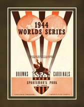 Rare 1944 St Louis Cardinals - Browns World Series Poster Print, Unique Fan Gift - £18.08 GBP+