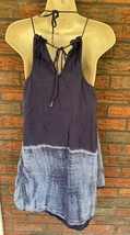 American Eagle Outfitters Blue Sundress Medium Spaghetti Strap Lined Cot... - $18.05