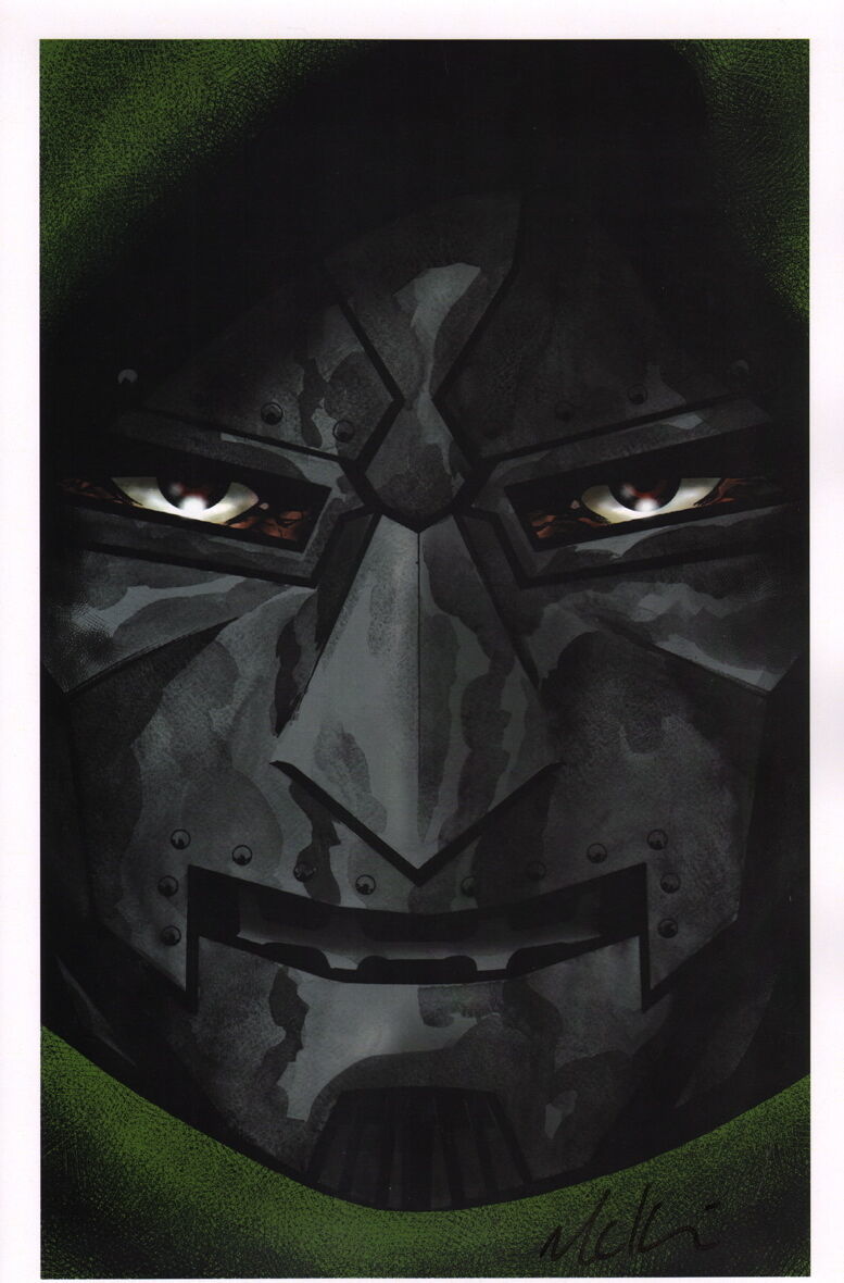 Mike McKone SIGNED Marvel Comic Art Print ~ Doctor Dr. Doom / Fantastic Four - $29.69