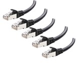 Cable Matters 10Gbps 5-Pack Snagless Short Shielded Cat6A Ethernet Cable... - $27.99