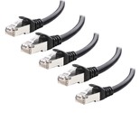 Cable Matters 10Gbps 5-Pack Snagless Short Shielded Cat6A Ethernet Cable... - £22.37 GBP