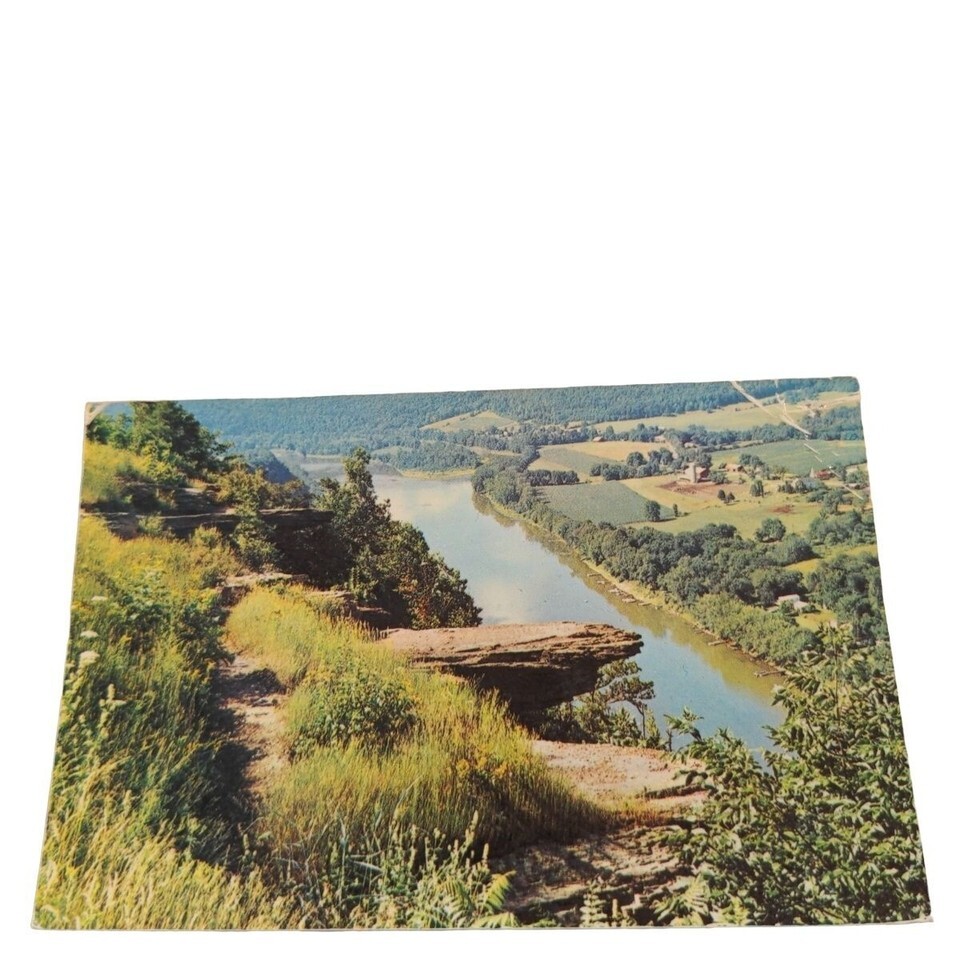 Postcard Wyalusing Rocks Susquehanna River Wyalusing Pennsylvania Chrome... - $4.84
