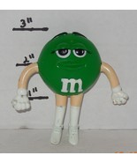 Green M&amp;M 3&quot;  bendy PVC Figure Bendable VHTF Rare Cake Topper - $9.98