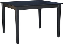 International Concepts Solid Wood Dining Table With Shaker Legs, 48, Inch, Black - £259.78 GBP