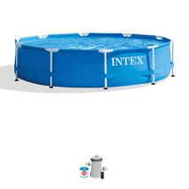 28201EH Metal Frame Above Ground Swimming Pool Set: 10ft x 30in – Includes 330 G - $439.20