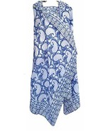 Cotton Hand Block Print Sarong 100% Womens Swimsuit Wrap Cover Up Long 7... - £22.32 GBP