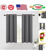 Luxury Grey Thermal Blackout Curtain Panels for Bedroom - 42x45 Inches, ... - $31.87 CAD